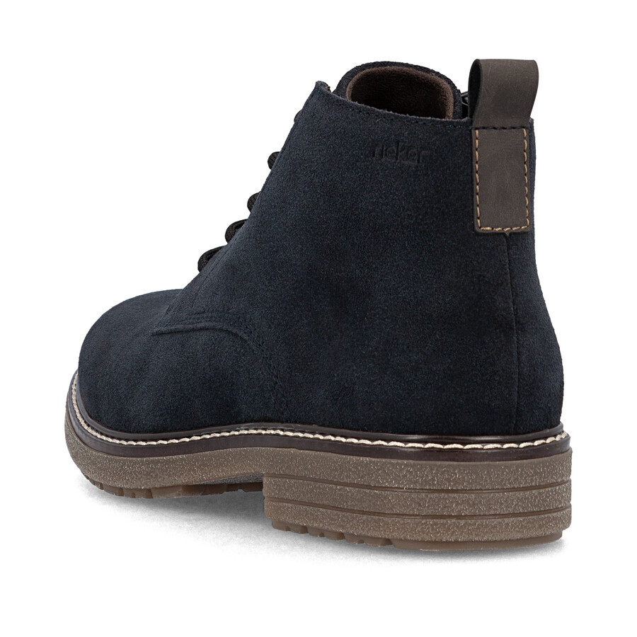 botas azules con cremallera para hombre rieker 33106-14