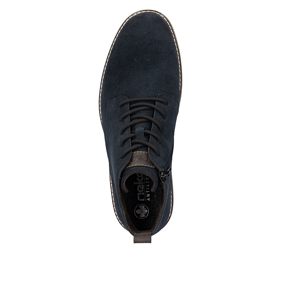 botas azules con cremallera para hombre rieker 33106-14