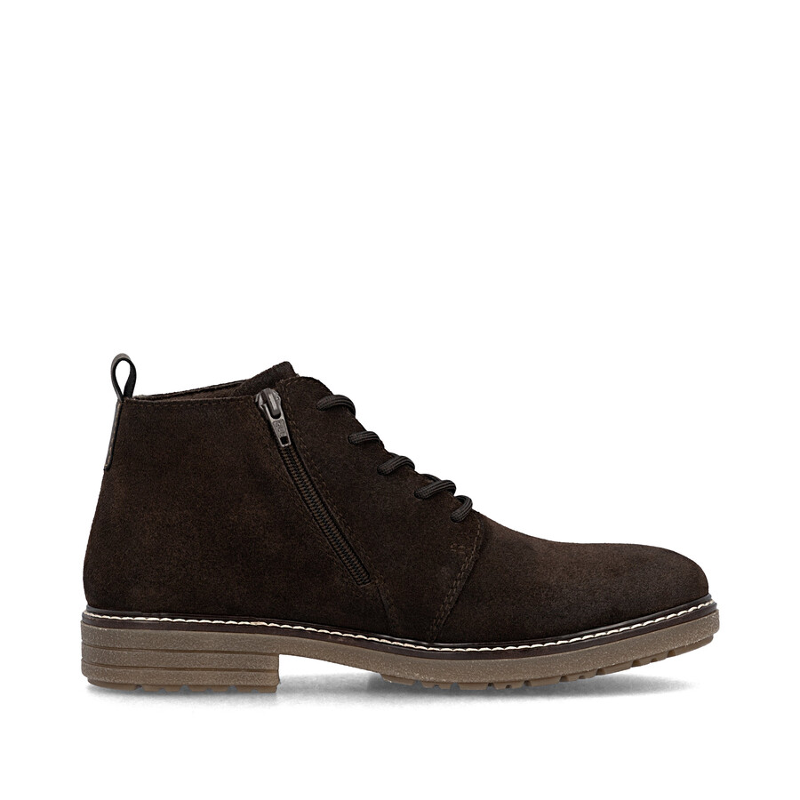 botas marrones con cremallera para hombre rieker 33106-25