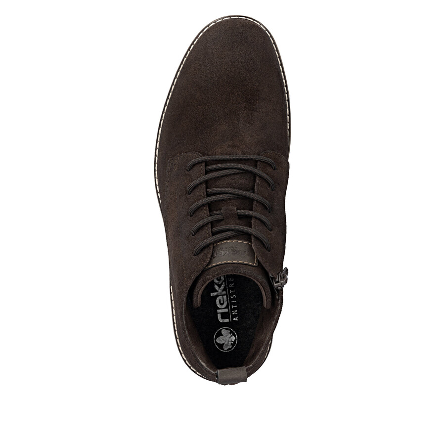 botas marrones con cremallera para hombre rieker 33106-25