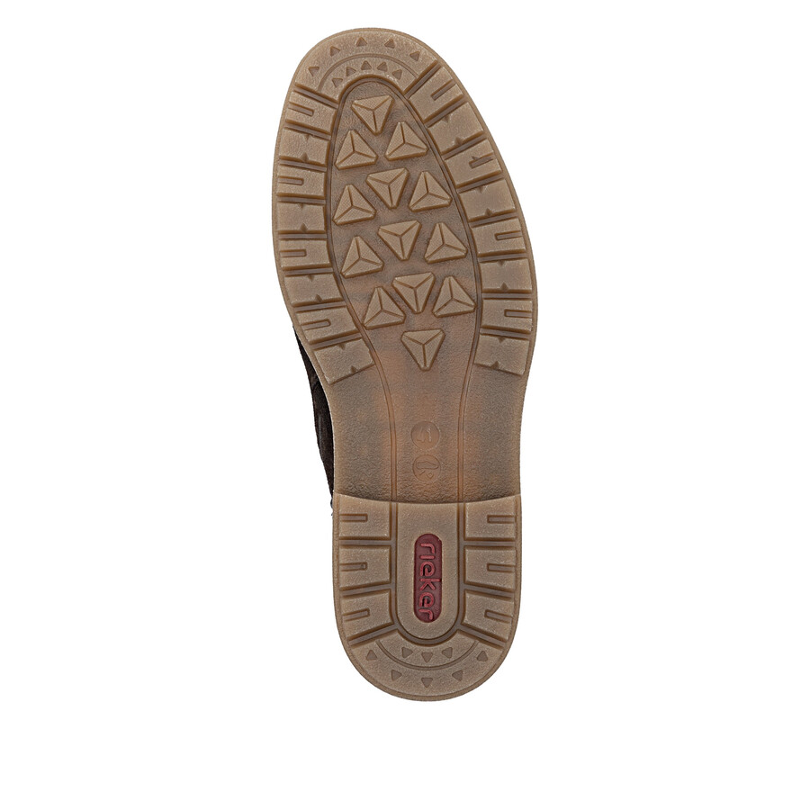 botas marrones con cremallera para hombre rieker 33106-25