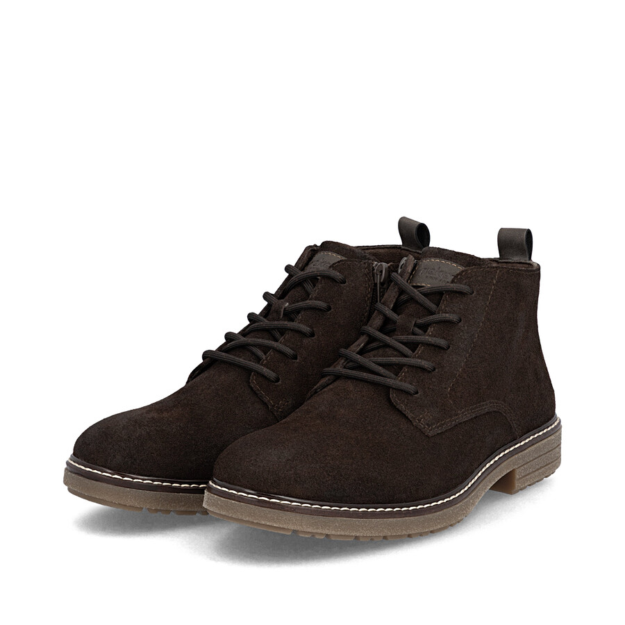 botas marrones con cremallera para hombre rieker 33106-25