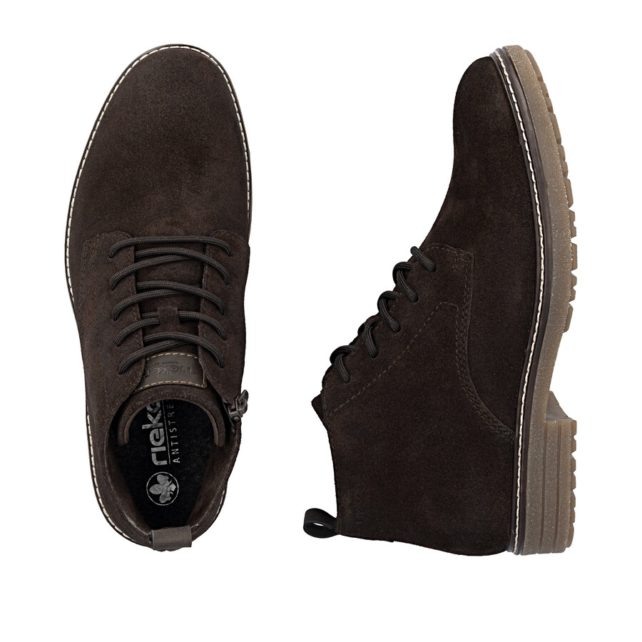 botas marrones con cremallera para hombre rieker 33106-25
