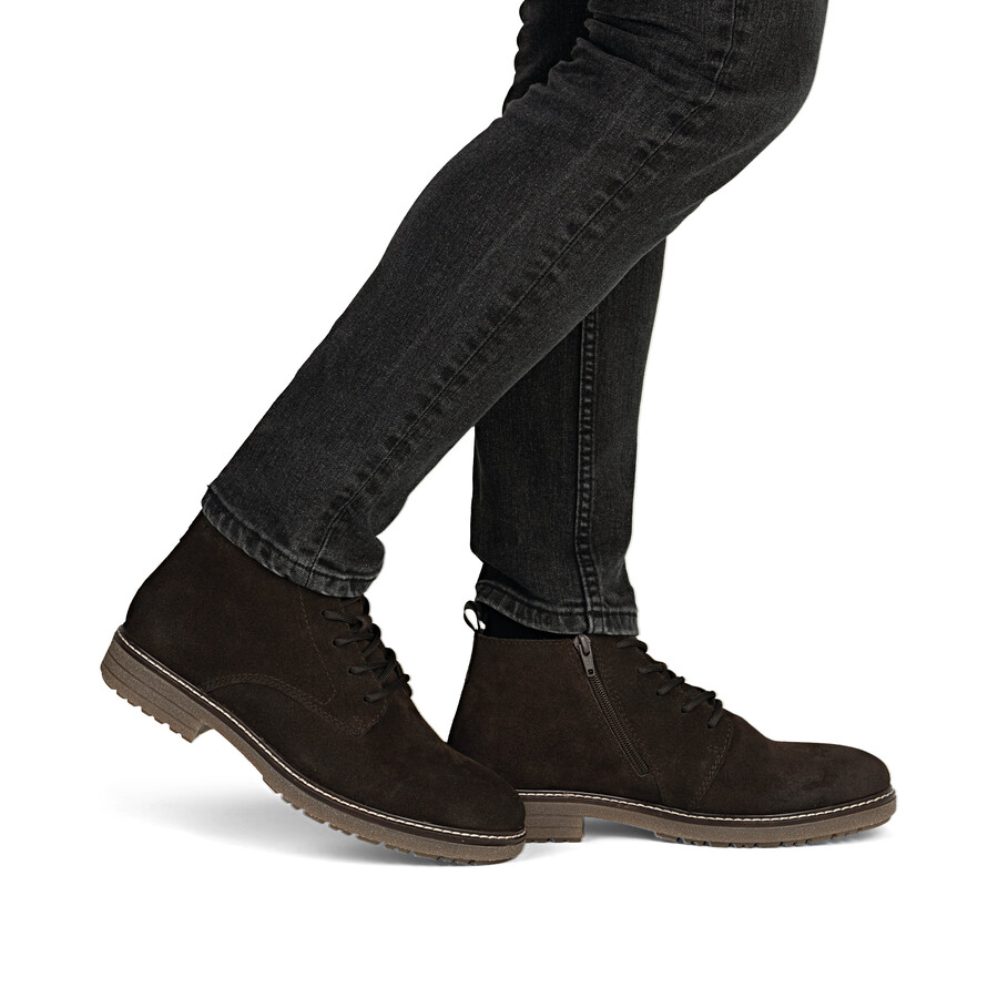 botas marrones con cremallera para hombre rieker 33106-25