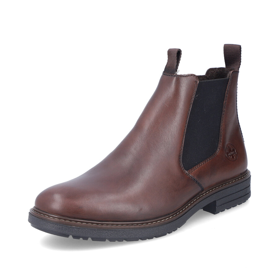 botas marrones con cremallera para hombre rieker 33180-26