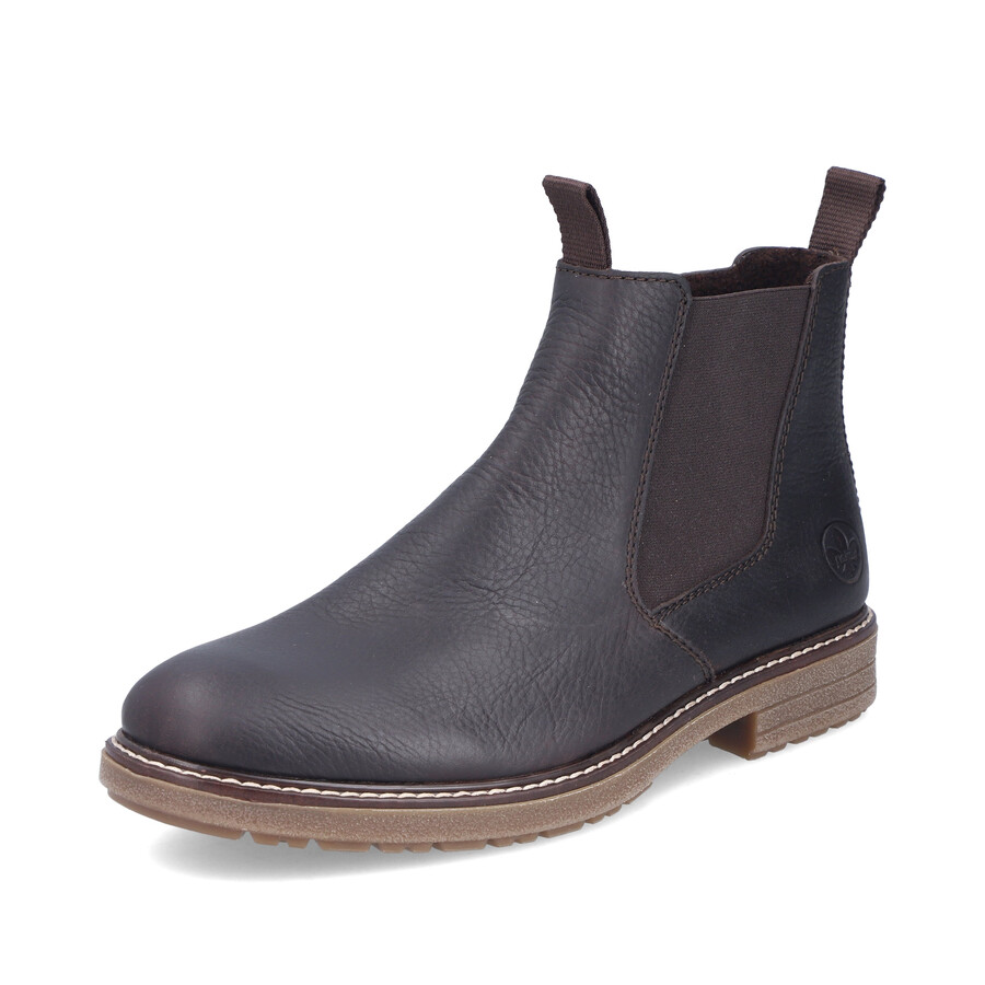 botas marrones con cremallera para hombre rieker 33180-27