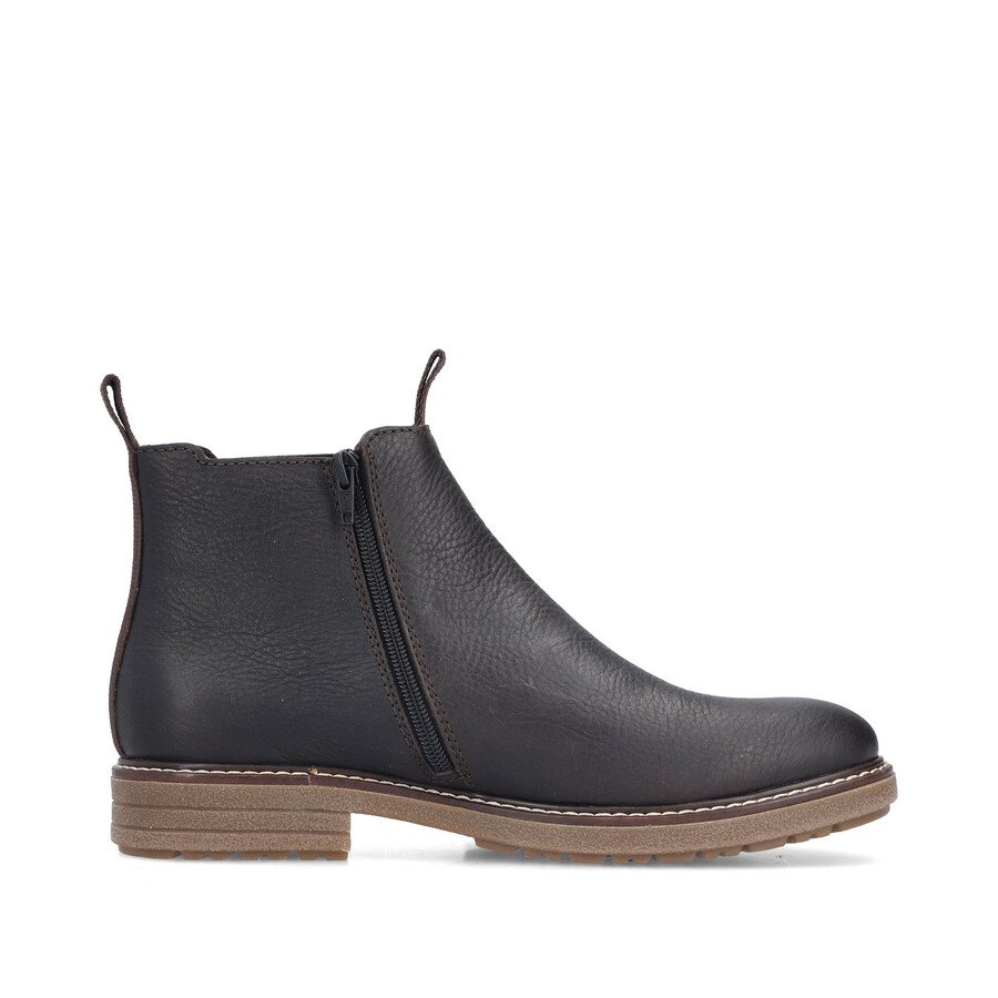 botas marrones con cremallera para hombre rieker 33180-27