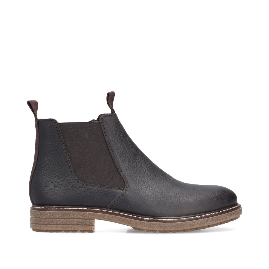 botas marrones con cremallera para hombre rieker 33180-27