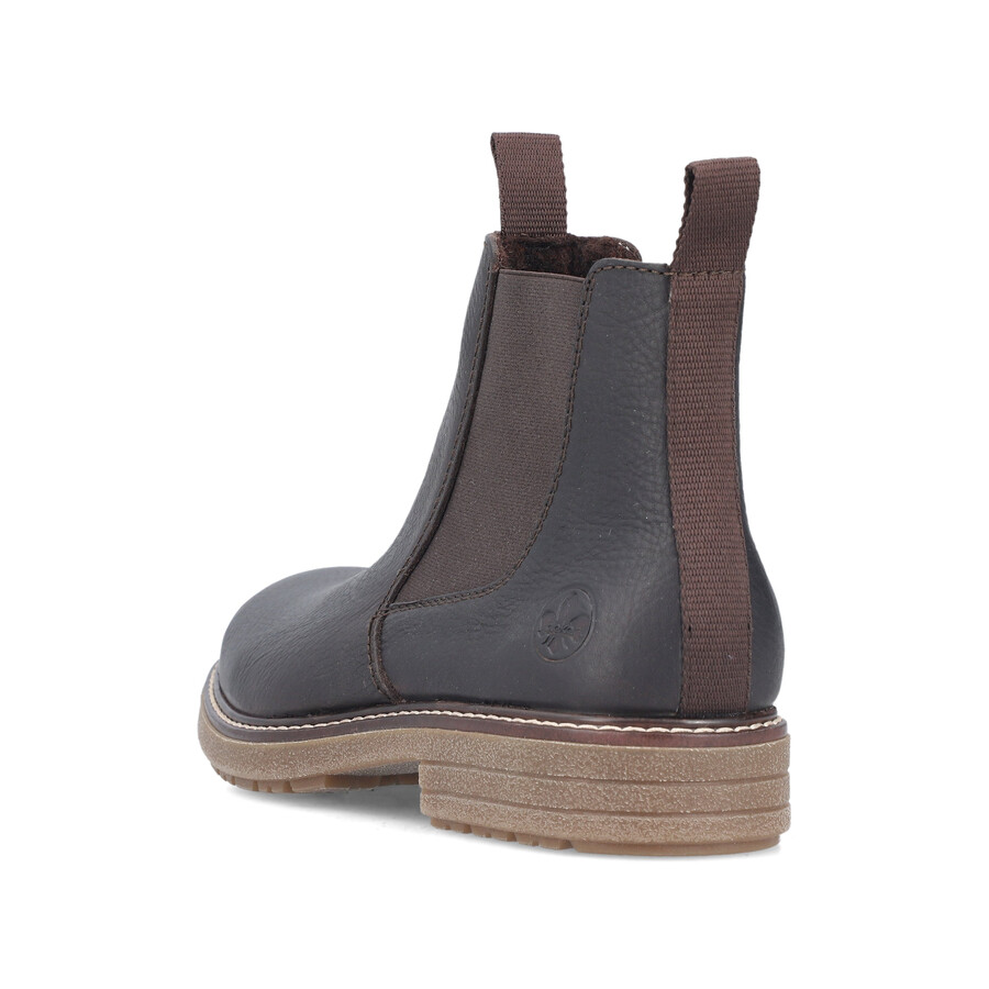 botas marrones con cremallera para hombre rieker 33180-27