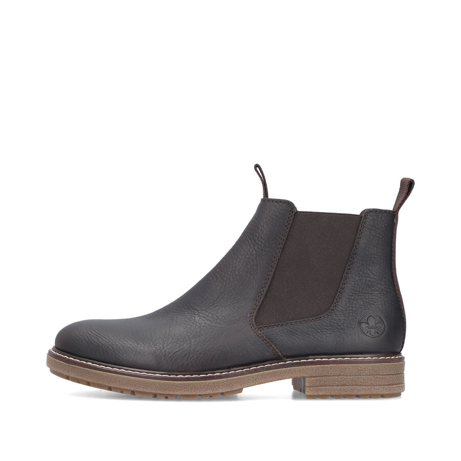 botas marrones con cremallera para hombre rieker 33180-27
