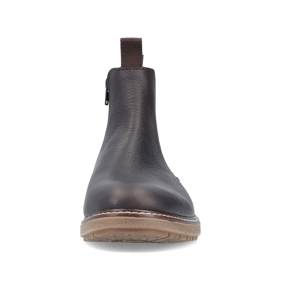 botas marrones con cremallera para hombre rieker 33180-27