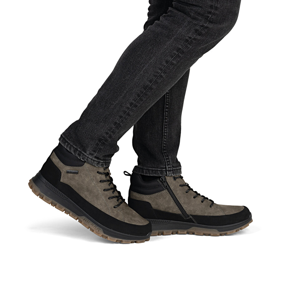 botas marrones con cremallera para hombre rieker 35508-25