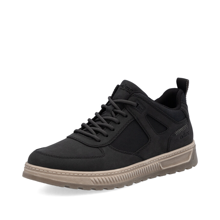 botas negras con cremallera para hombre rieker 37004-00