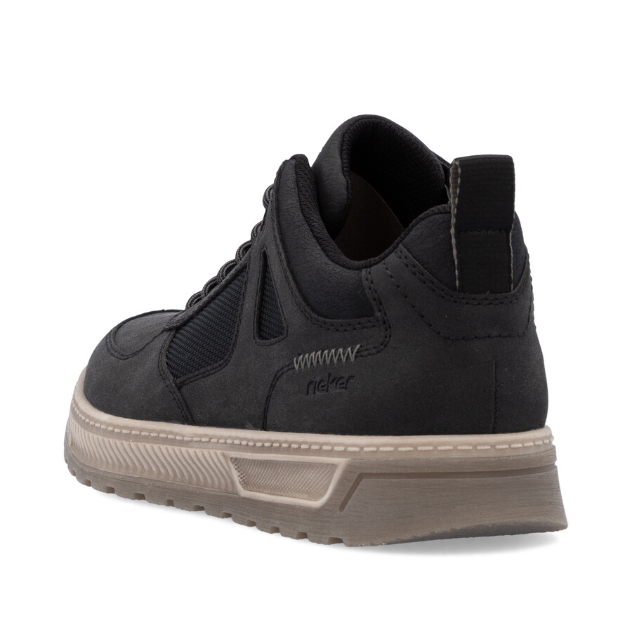 botas negras con cremallera para hombre rieker 37004-00