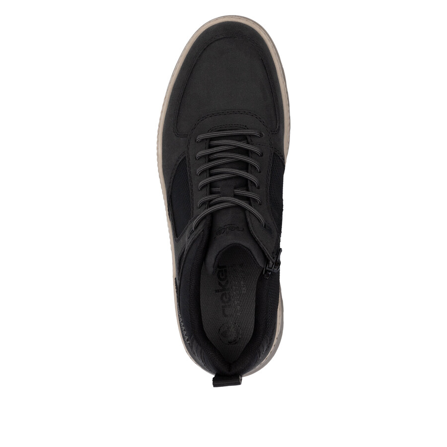 botas negras con cremallera para hombre rieker 37004-00