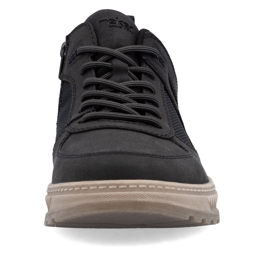 botas negras con cremallera para hombre rieker 37004-00