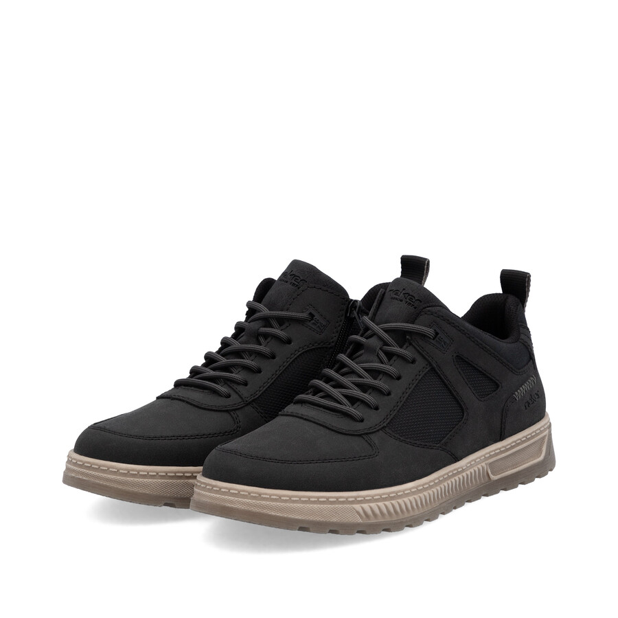botas negras con cremallera para hombre rieker 37004-00