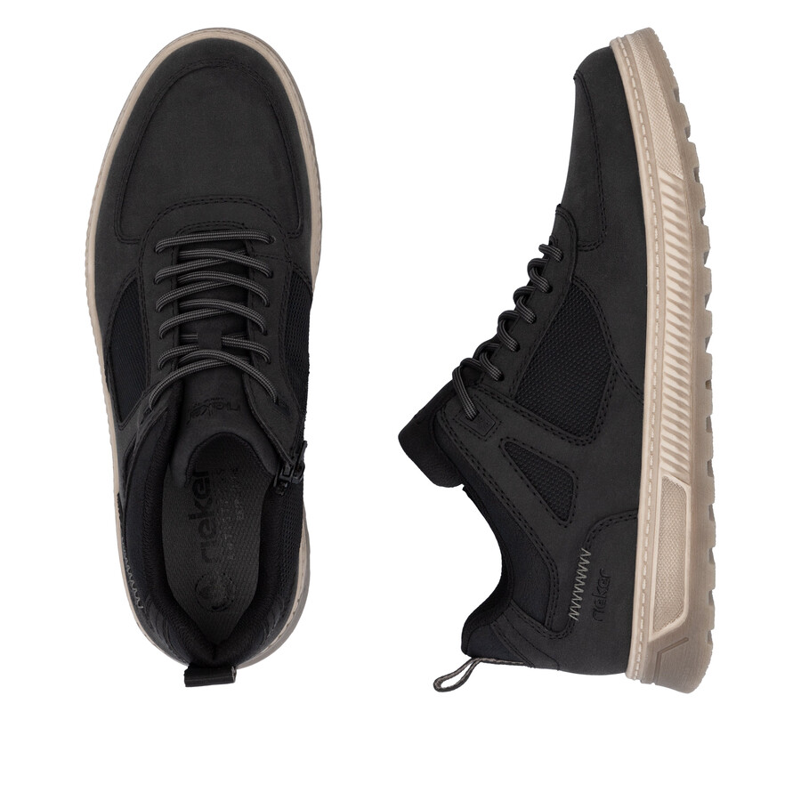 botas negras con cremallera para hombre rieker 37004-00