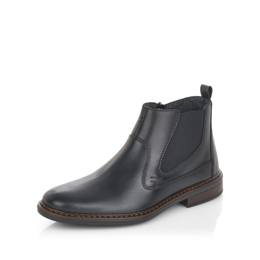botas negras con cremallera para hombre rieker 37662-00