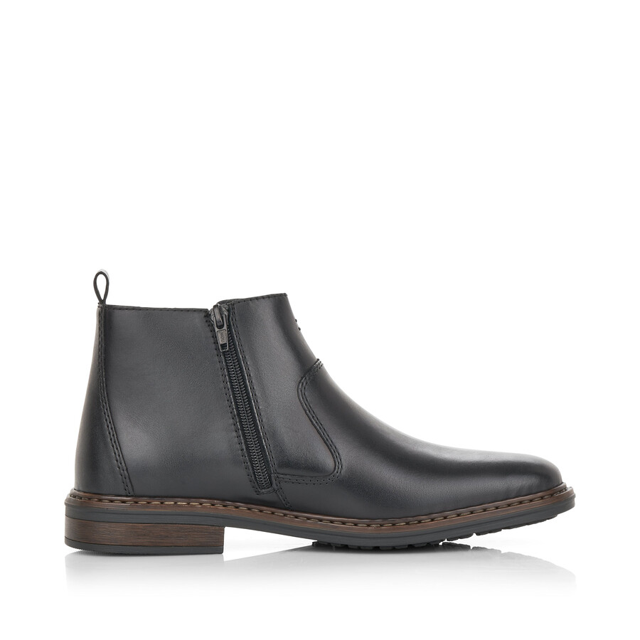 botas negras con cremallera para hombre rieker 37662-00