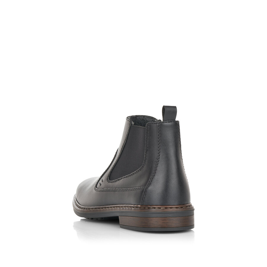botas negras con cremallera para hombre rieker 37662-00