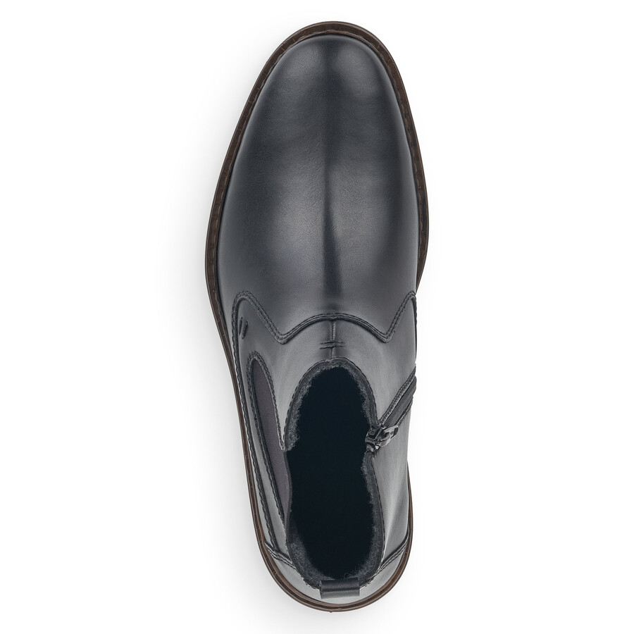 botas negras con cremallera para hombre rieker 37662-00
