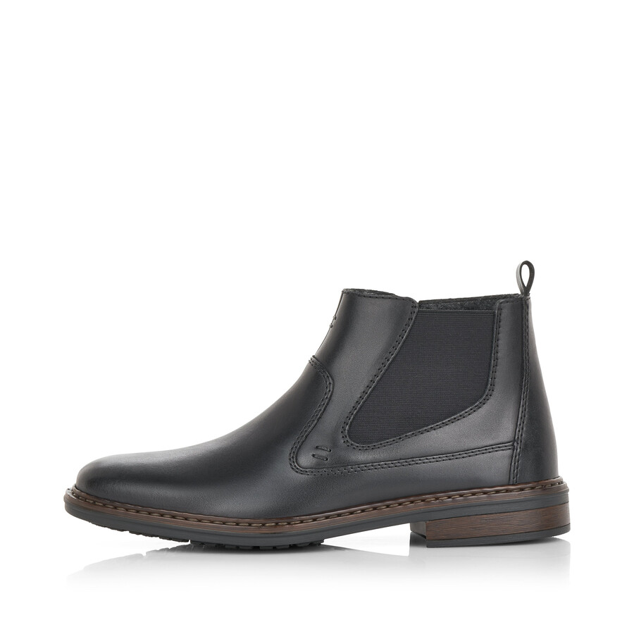 botas negras con cremallera para hombre rieker 37662-00