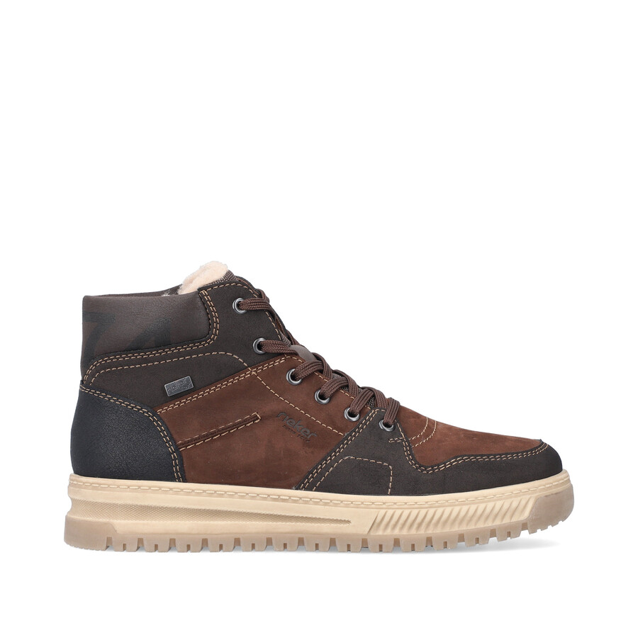 botas marrones con cremallera para hombre rieker 38540-25