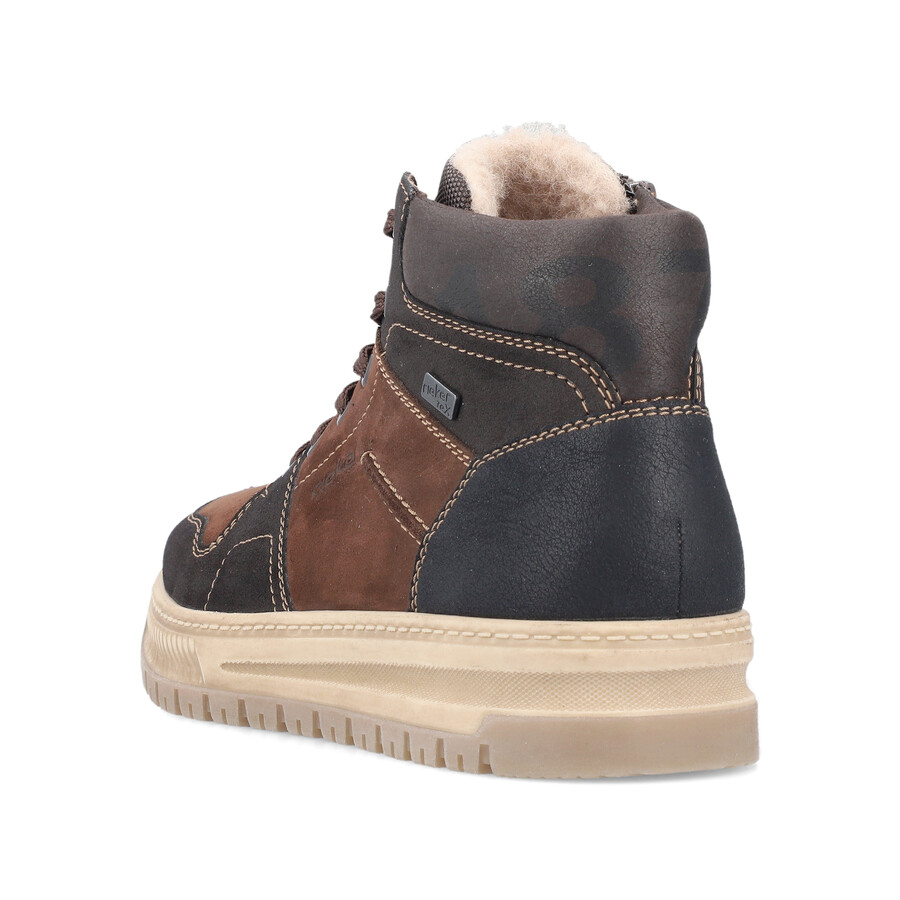 botas marrones con cremallera para hombre rieker 38540-25