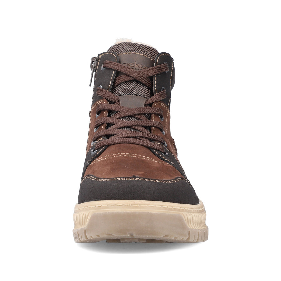 botas marrones con cremallera para hombre rieker 38540-25