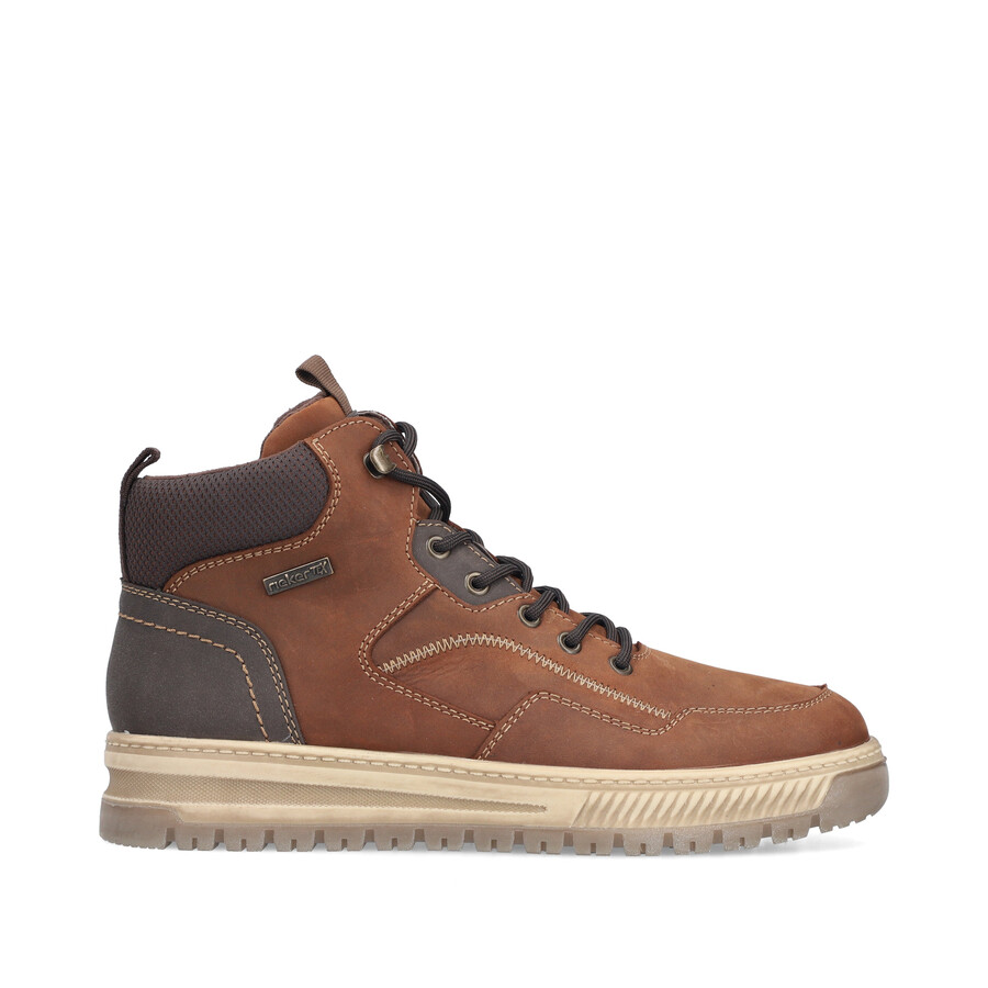 botas marrones con cremallera para hombre rieker 38554-22