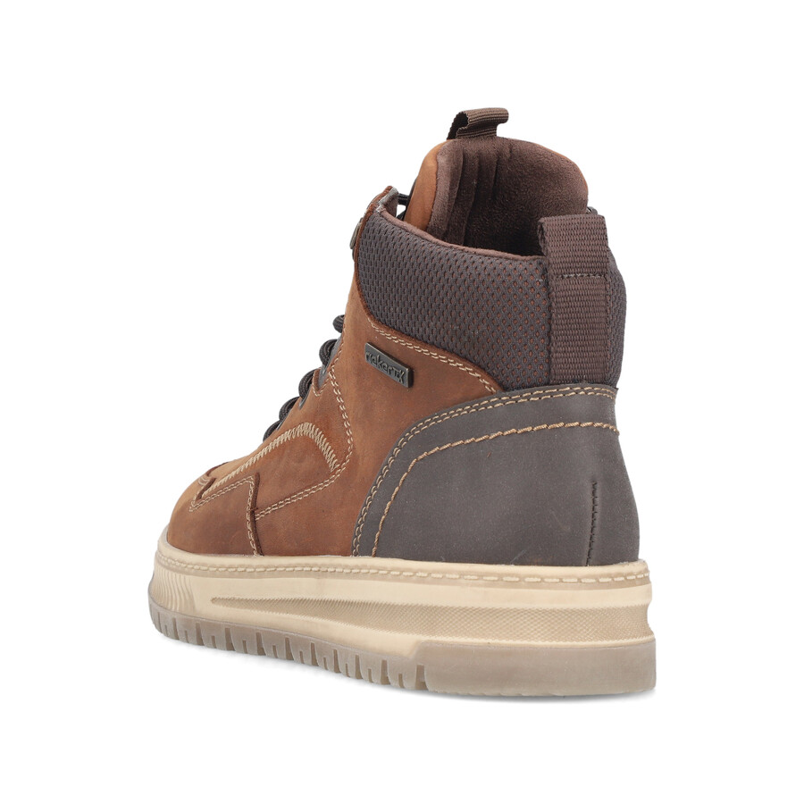 botas marrones con cremallera para hombre rieker 38554-22