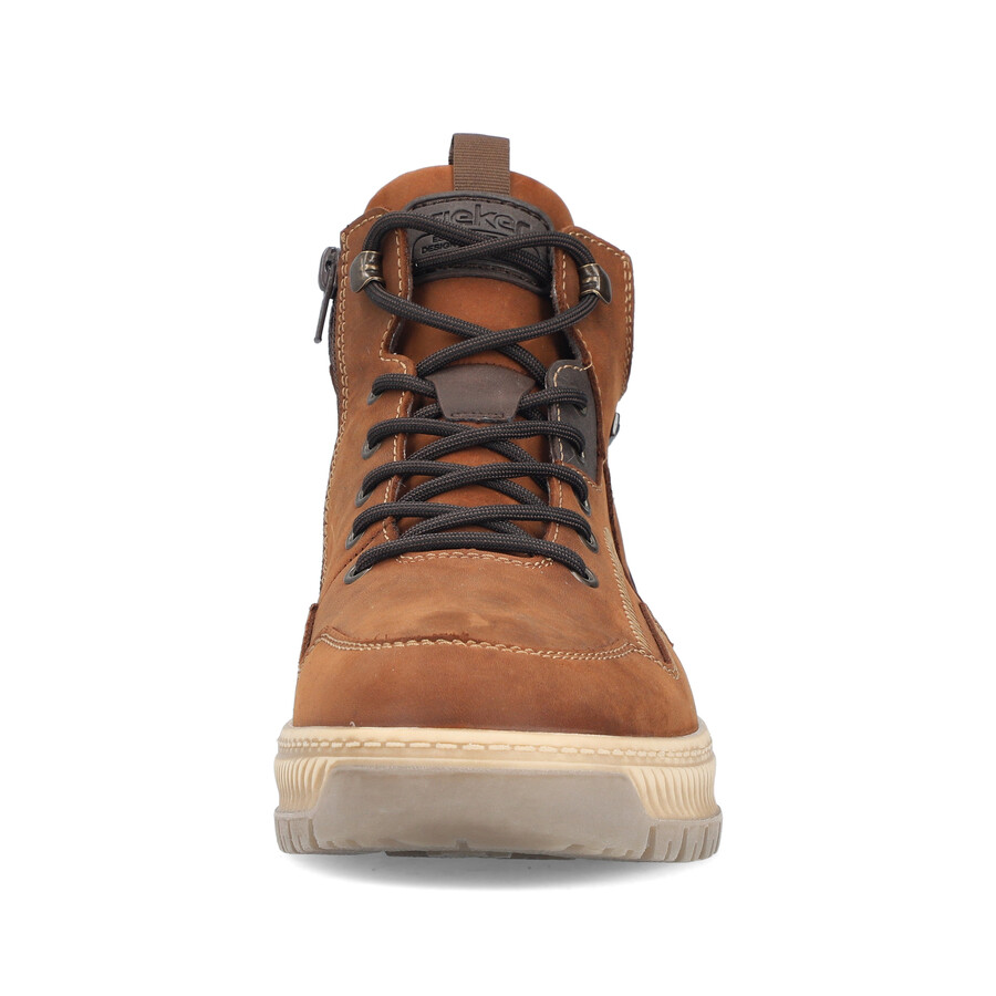 botas marrones con cremallera para hombre rieker 38554-22