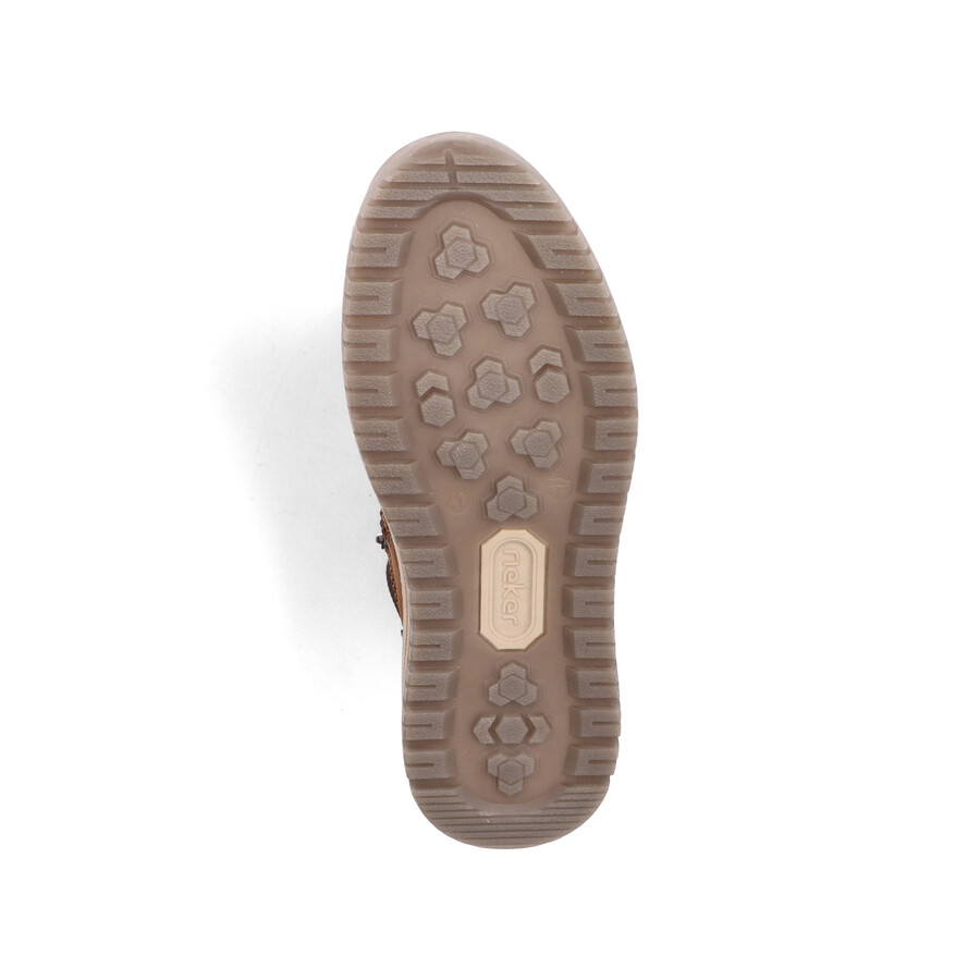 botas marrones con cremallera para hombre rieker 38554-22