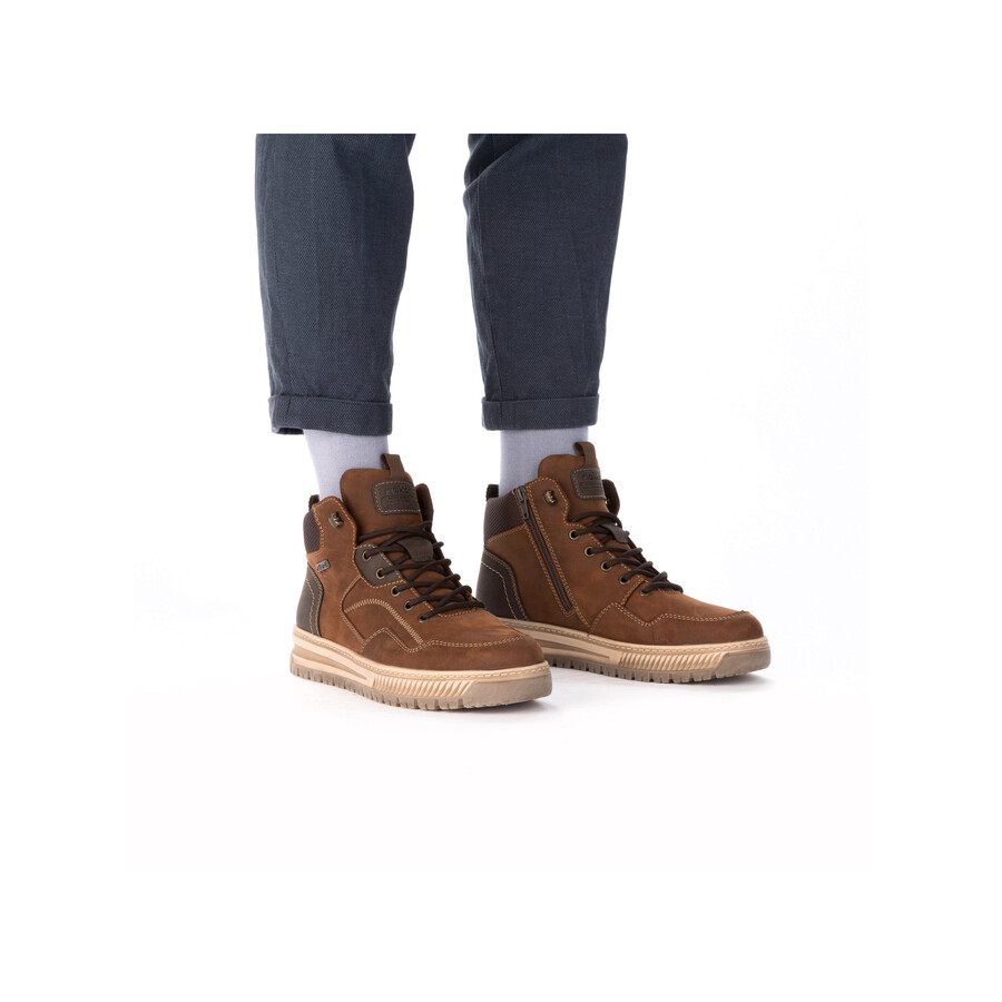 botas marrones con cremallera para hombre rieker 38554-22