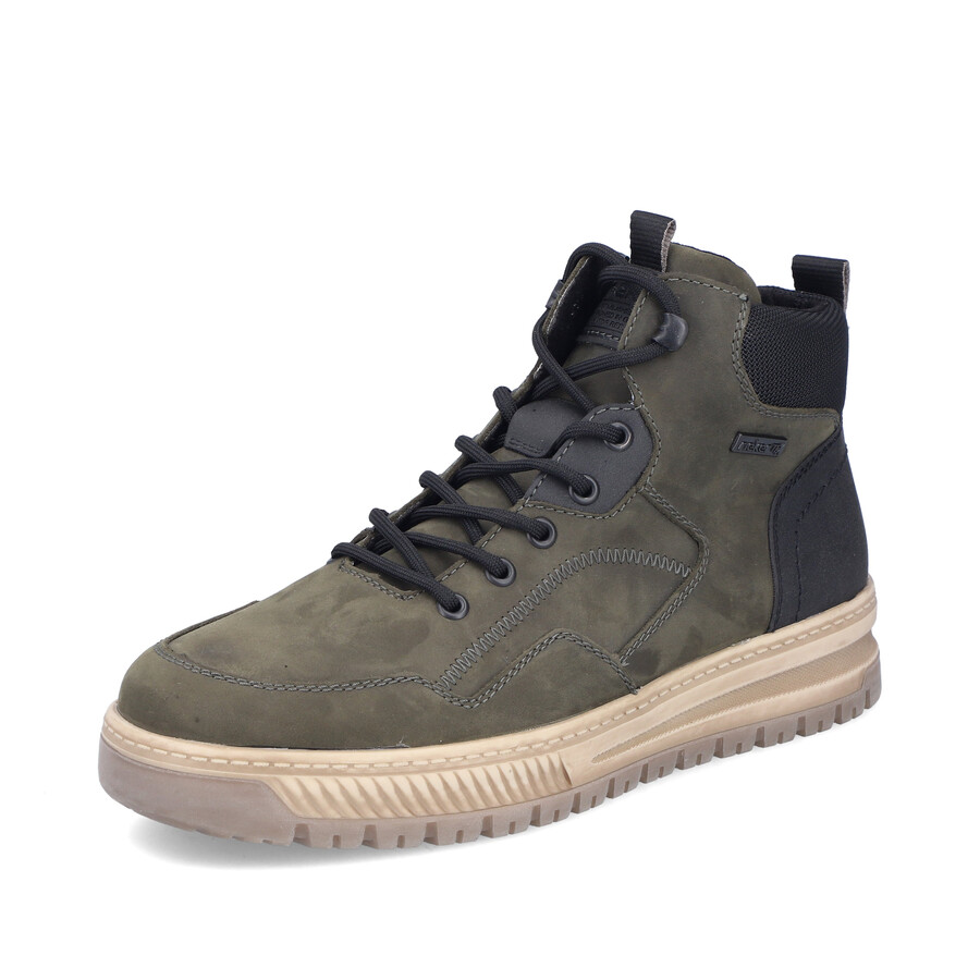 botas verdes con cremallera para hombre rieker 38554-54