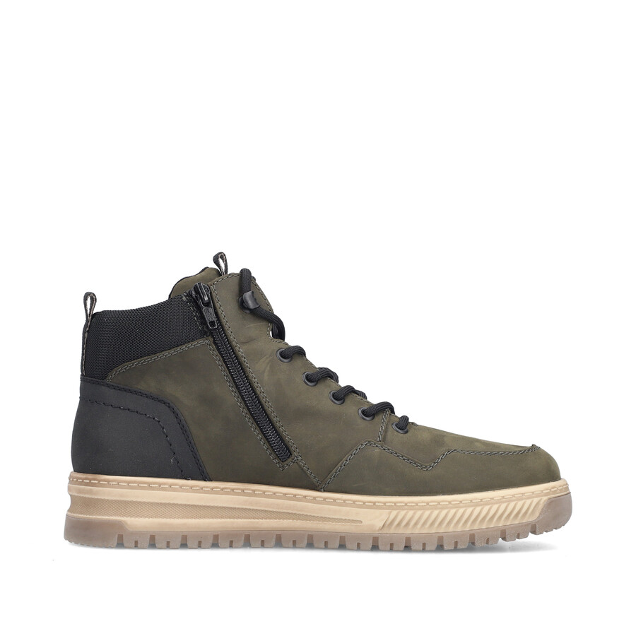 botas verdes con cremallera para hombre rieker 38554-54