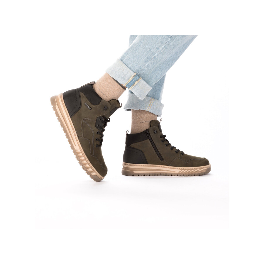 botas verdes con cremallera para hombre rieker 38554-54