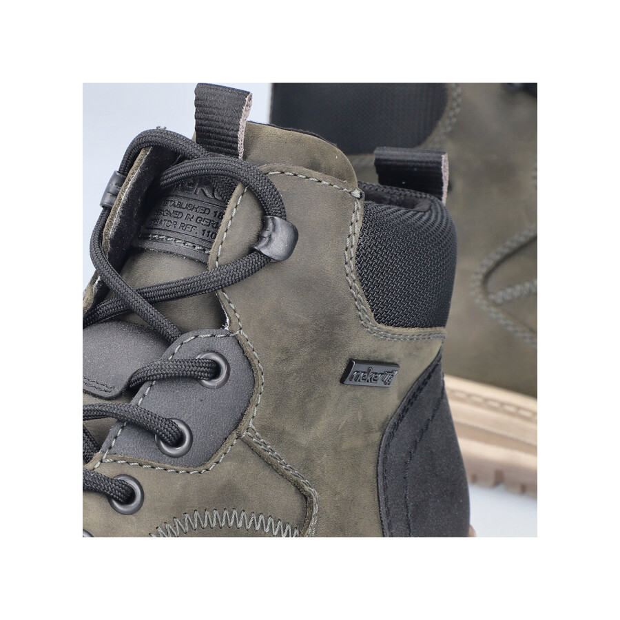 botas verdes con cremallera para hombre rieker 38554-54