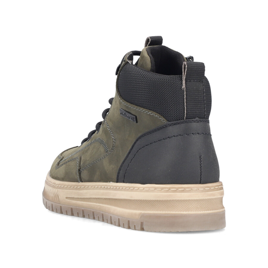 botas verdes con cremallera para hombre rieker 38554-54