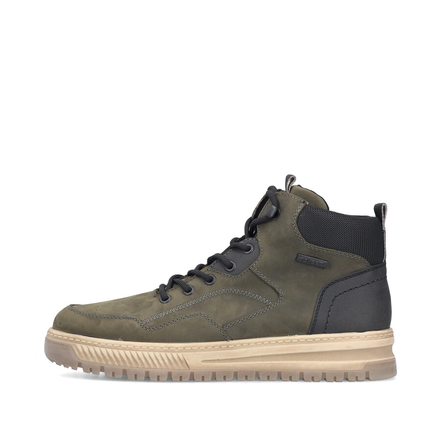 botas verdes con cremallera para hombre rieker 38554-54