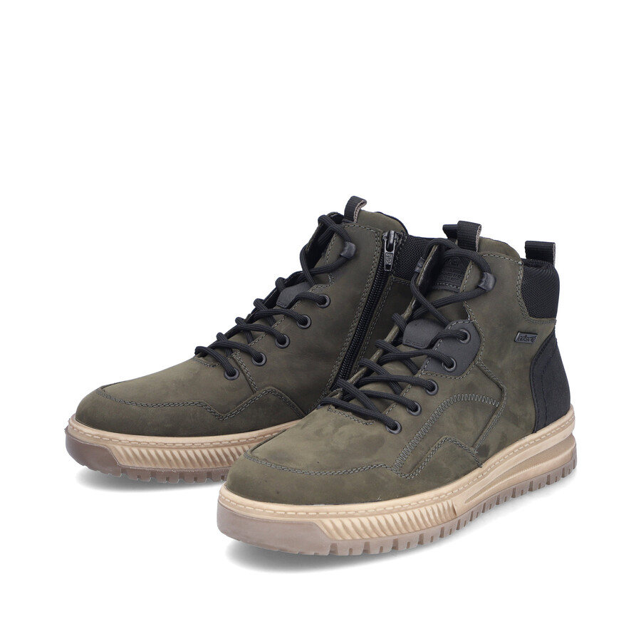 botas verdes con cremallera para hombre rieker 38554-54