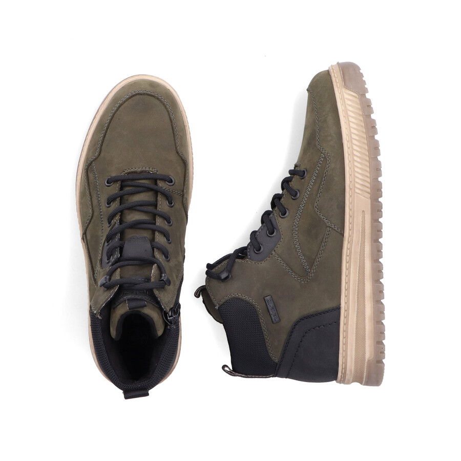 botas verdes con cremallera para hombre rieker 38554-54