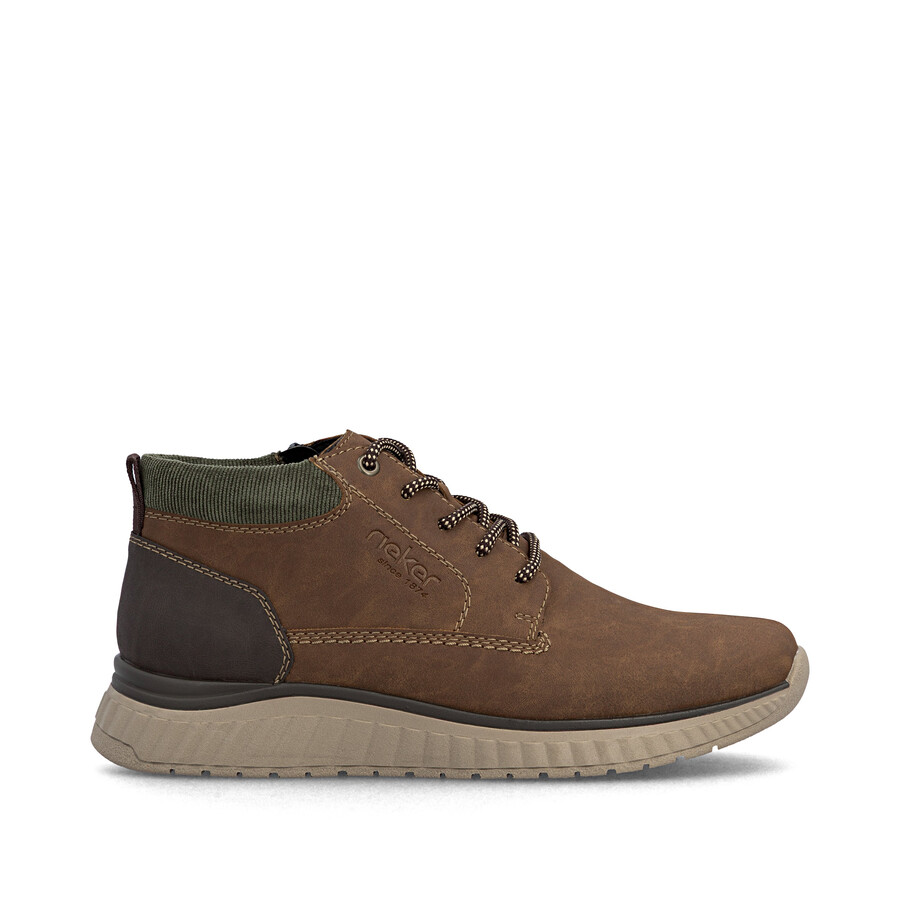 botas marrones con cremallera para hombre rieker b0603-24