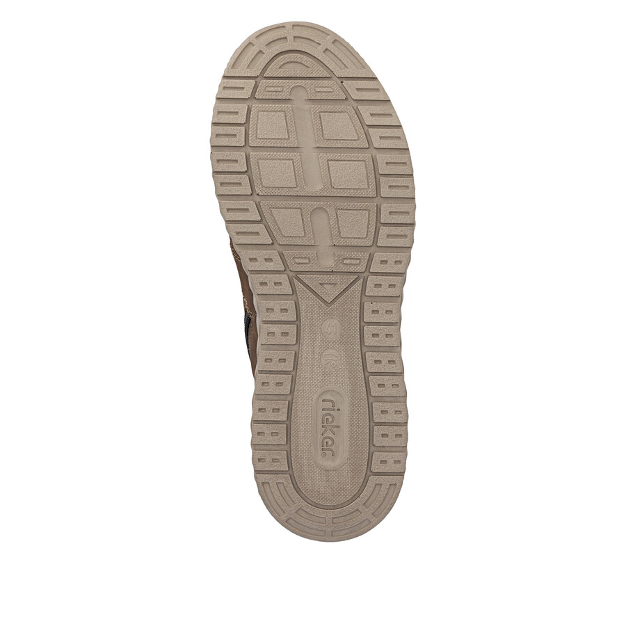 botas marrones con cremallera para hombre rieker b0603-24