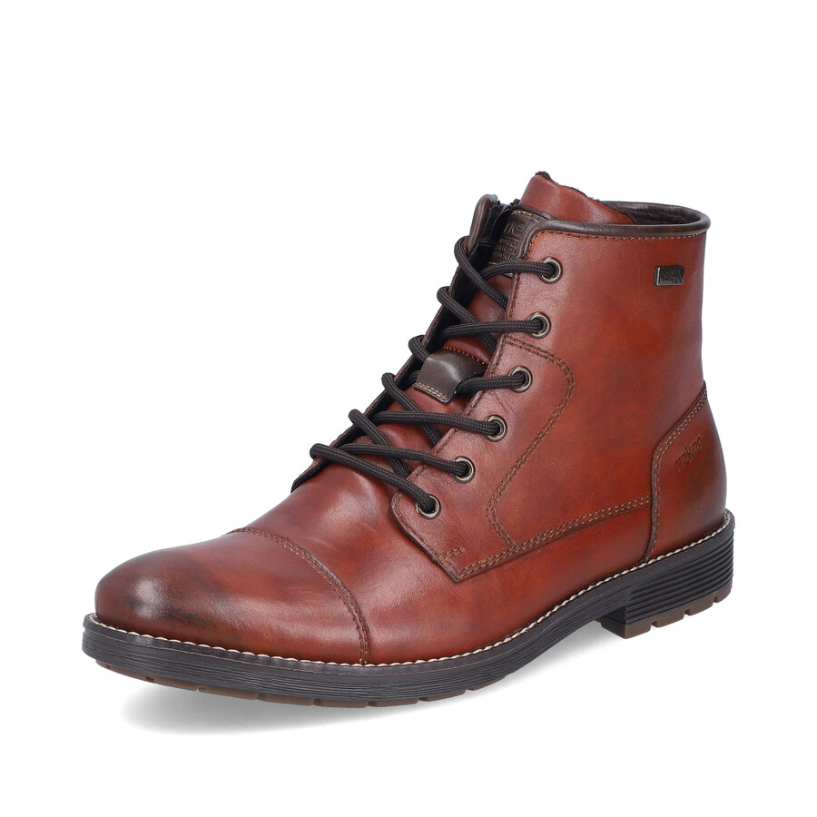 botas marrones con cremallera para hombre rieker f4546-24