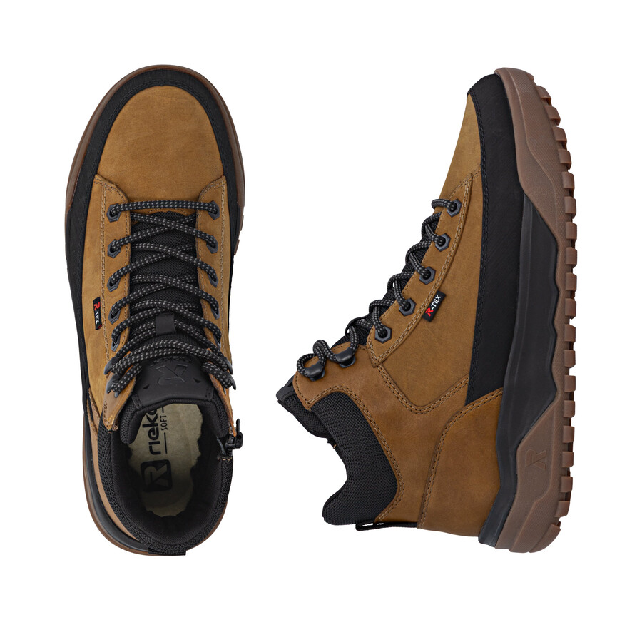 botas amarillas con cremallera para hombre rieker sport u1571-68