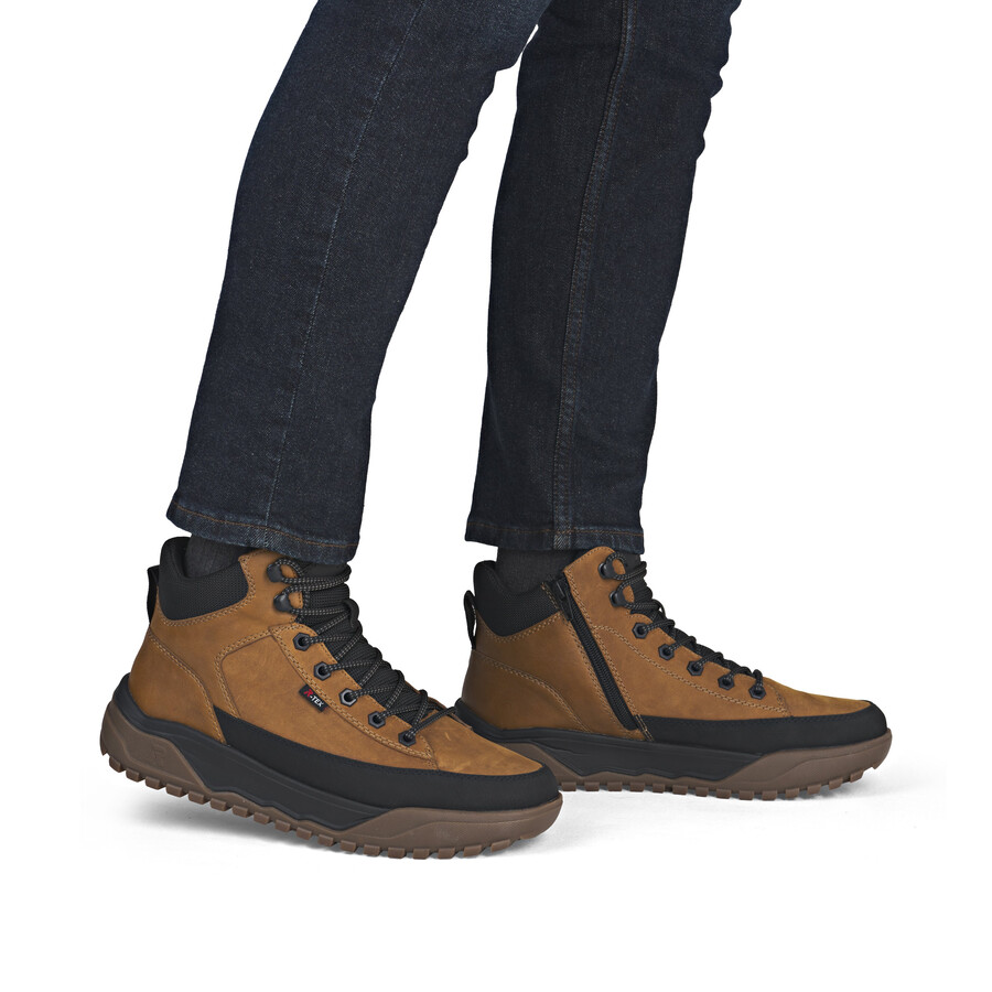 botas amarillas con cremallera para hombre rieker sport u1571-68
