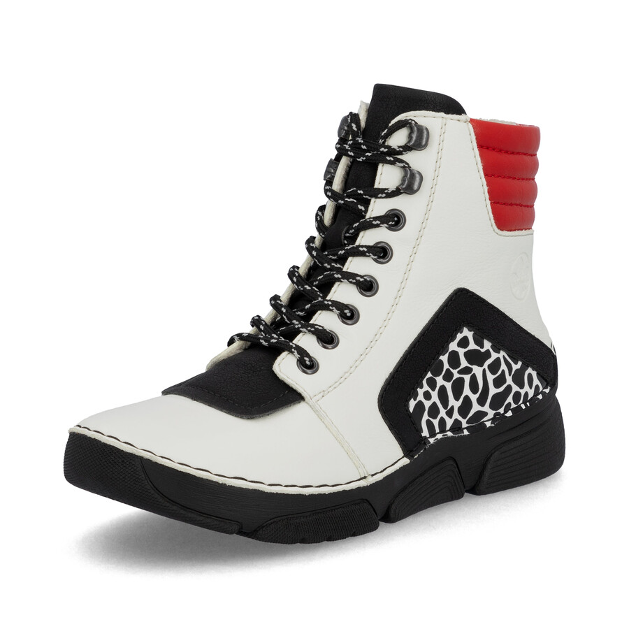 botas beige con cremallera para mujer rieker 45904-60