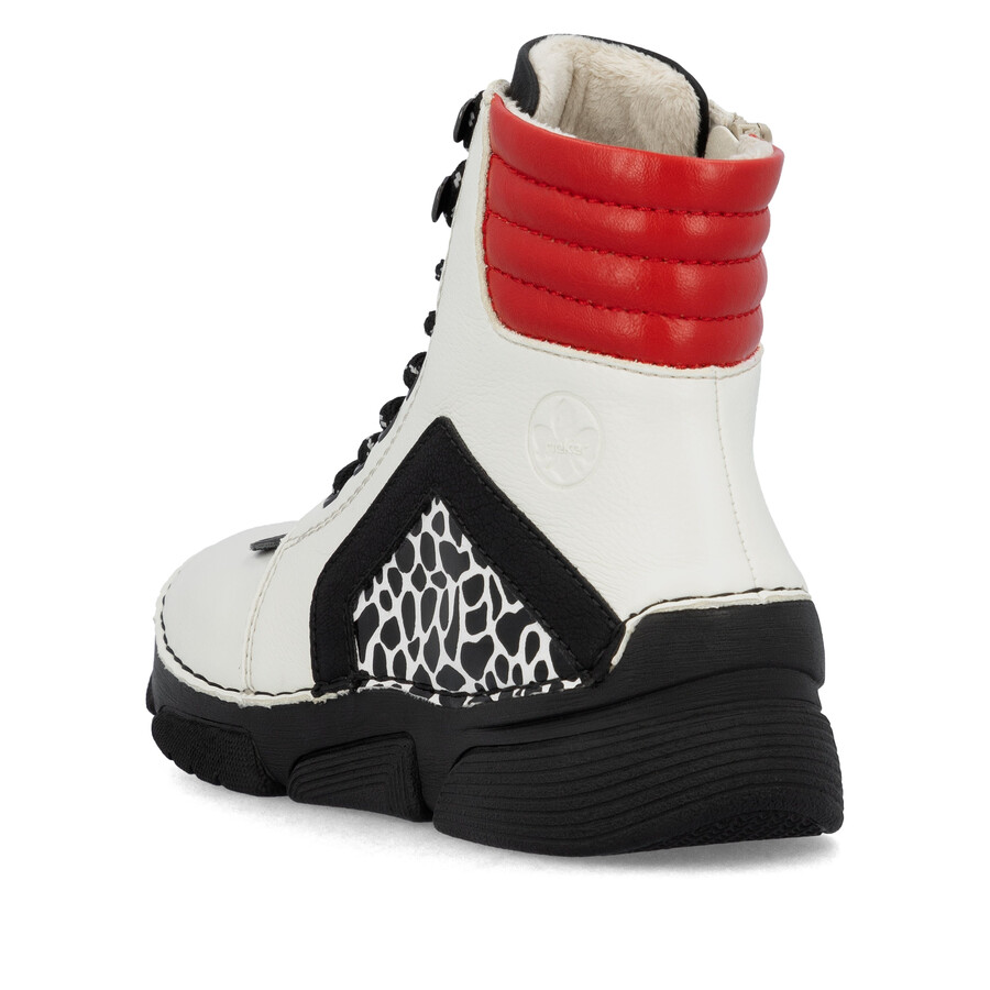 botas beige con cremallera para mujer rieker 45904-60